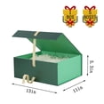 thumbnail image 3 of Caja de regalo Skivra, tamaño grande, paquete de 5 unidades, 33 x 28 x 13,5 cm, con cinta verde, 3 of 7