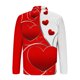 thumbnail image 4 of Blusa y camisa de manga larga con cuello vuelto para hombre, jersey de solapa con cremallera de manga larga, blusa informal con estampado de San Valentín para hombre, blusa de poliéster, 4 of 5