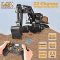 thumbnail image 3 of Excavadora RC Kolegend de 22 canales a escala 1/14 con pala de metal, 3 of 7