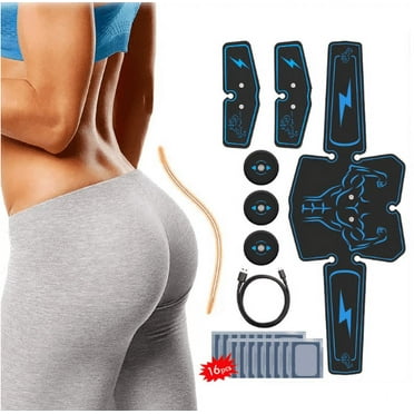 Ozmatip 16 Modes Muscle Toner Electric Abdominal Toning Belt for Unisex with USB Cable  EMS Abdominal Muscle Stimulator, Muscle Toning Belt Rechargeable AB Trainer ABS Stimulator Toner Belt With