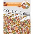 thumbnail image 5 of Fall Shower Curtain Autumn Maple Leaf Bathroom Curtains with Hooks, Waterproof Fabric Green Orange Leaves Linen Thanksgiving Bath Shower Curtains Set for Bathroom Bathtubs Decor 36x72 Inch, 5 of 7