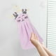 thumbnail image 5 of Toalla de mano colgante absorbente con patrón de gato lindo estilo vestido con percha (púrpura), 5 of 8