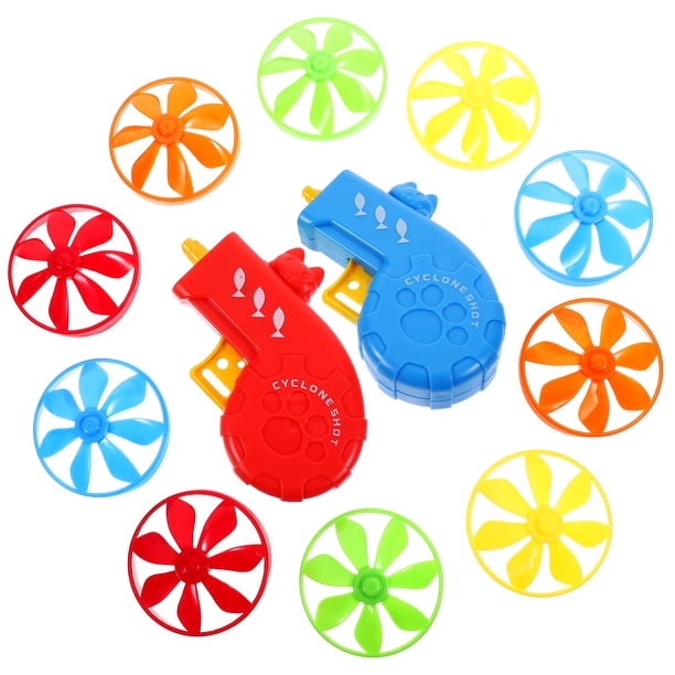 KAKOWELY 2 lanzadores de discos voladores para gatos, juguetes para buscar y hacer ejercicio.