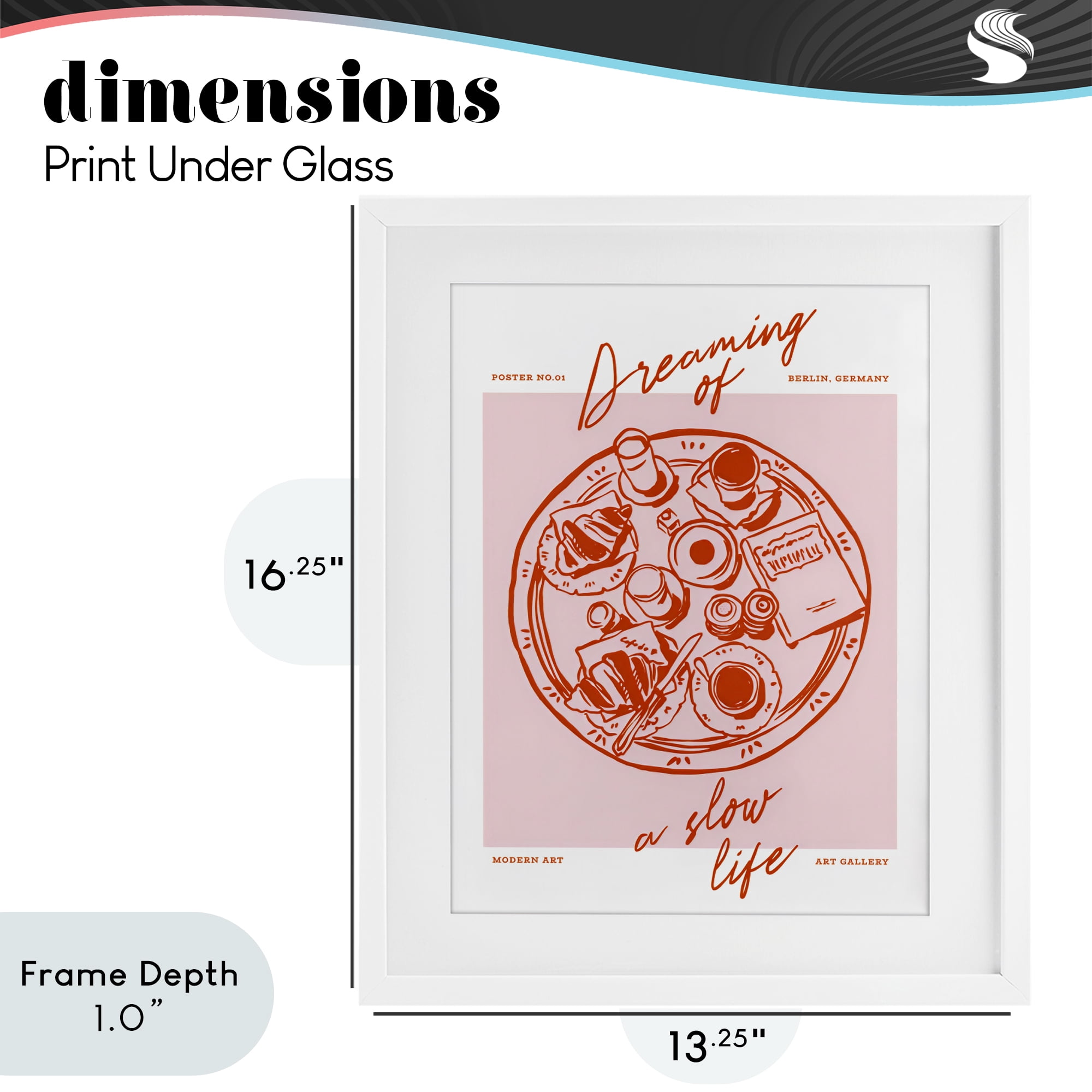 Stupell Industries Dreaming Of A Slow Life White Framed Print Under Glass, design by The Prints Vibe
