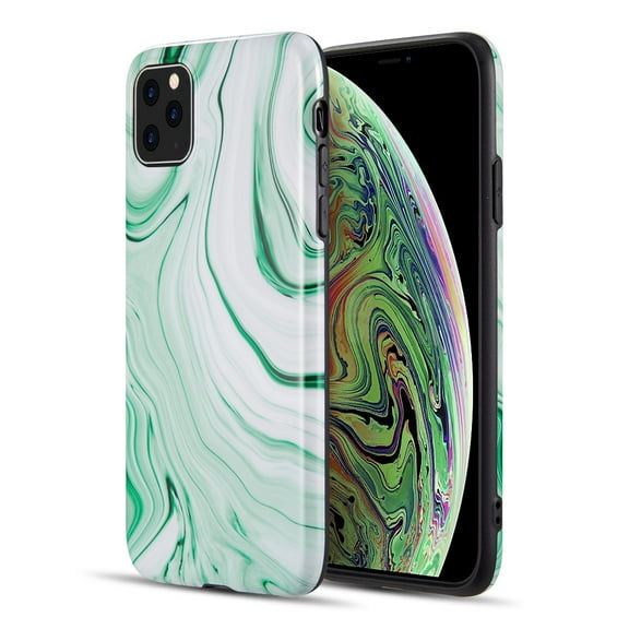 GSA Milk Marble Candy Case For iPhone 11 Pro Max (6.5") - Green/White