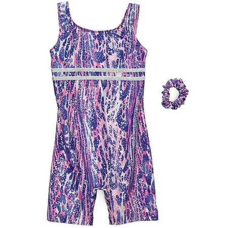 Danskin Now - Girls' Sparkle Leopard Unitard