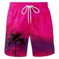 thumbnail image 3 of Ramiter Swim Shorts Men Men's Board Shorts Swimwear Swim Trunks Surf Shorts Bathing Suit with Pocket Hot Pink,XL, 3 of 4