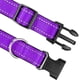 thumbnail image 3 of Collar de nailon para perro con tira reflectante, collar clásico acolchado para perros medianos, morado, talla M, 3 of 5