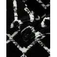 thumbnail image 3 of Unique Loom Moroccan Trellis Collection Area Rug - Mamounia (10' Square Black/Ivory), 3 of 5
