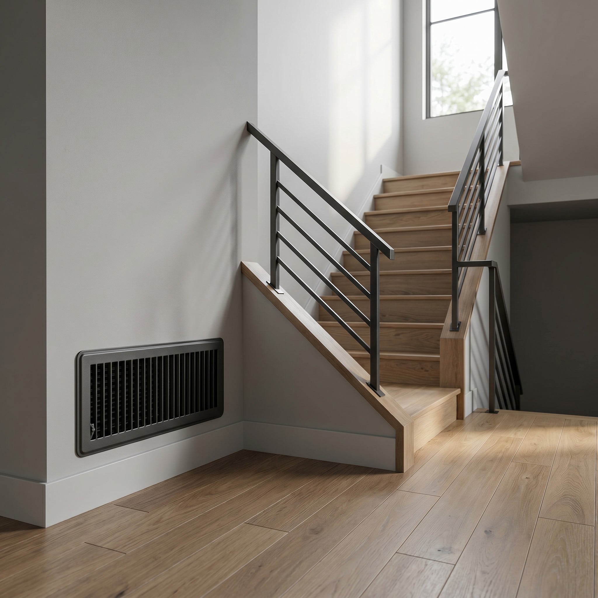 Stcellnmex 1 Pc 4 x 10 Inch Heavy Duty Metal Floor Vent Covers Floor Register With Rust Proof Finish For Home Floor Heater (Black)