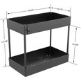 thumbnail image 6 of Under Sink Organizer, Under Bathroom Sink Storage 2 Tier Organizer Bath Collection Baskets With Hooks, Black Under Sink Shelf Organizer Rack, Multi-Purpose Under Sink Storage For Bathroom Kitchen, 6 of 6