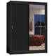 thumbnail image 1 of Ropero Closet Madesa Dallas 2 Puertas Corredizas con Espejo 2 Cajones Negro, 1 of 5