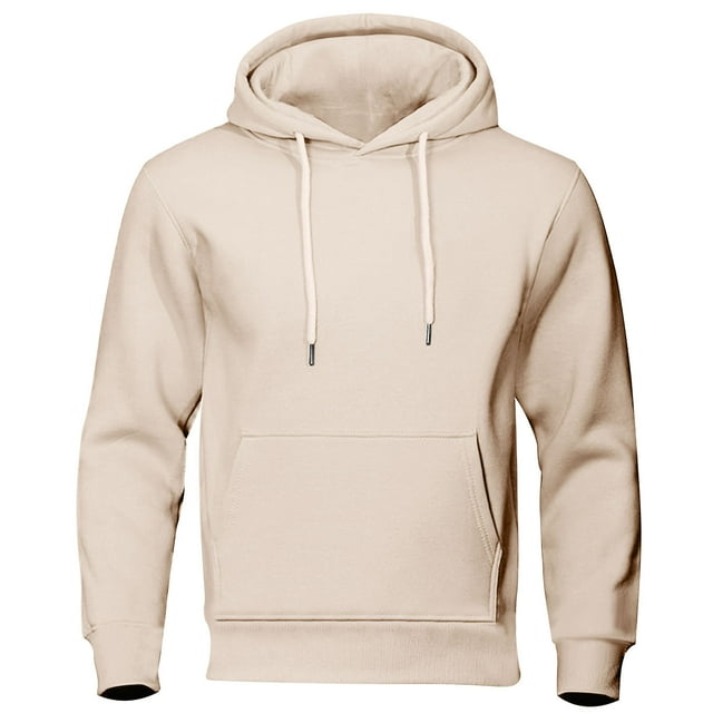 Chbgutlmr Hoodies for Men Long Sleeve Drawstring Loose Casual Sweatshirt Fall Basic Sports Hooded Pullover with Pockets