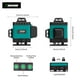 thumbnail image 3 of Nivel láser de 16 líneas con luz verde infrarroja, nivelación automática 3D, alta precisión, incluye 2 baterías y cargador, diseño para EE. UU., bolsa de tela incluida., 3 of 6