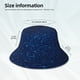 thumbnail image 3 of Fotbe Sparkling Blue Glitter Sombrero Tipo Pescador con Estampado – Sombrero de Sol de Algodón de Moda para Playa, Golf, Pesca, 3 of 6