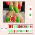 thumbnail image 2 of Fofosbeauty 24pcs Press on False Nails, Medium Square Fake Acrylic Nails, Summer Watermelon, 2 of 9