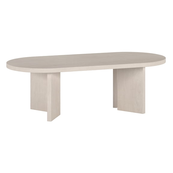 Evelyn&Zoe Scandinavian 48" Wide Alder White Coffee Table
