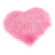 thumbnail image 1 of Alfombra de piel de oveja artificial suave sin pelusa con forma de corazón, tapete, funda de sofá y silla Rosado, 1 of 9
