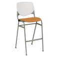 thumbnail image 6 of KFI Furniture KOOL 30" Transitional Vinyl & Metal Barstool in Java Brown/Silver, 6 of 7