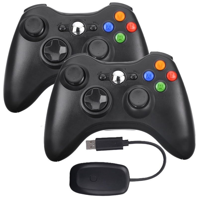 Xbox 360 S 4GB Game Console 2 wireless controllers, Black with Marcus Fenix Character Group, 1 Count 1 Pack