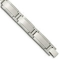 thumbnail image 2 of Chisel Stainless Steel Brushed and Polished Link Bracelet - 9.5", 2 of 6