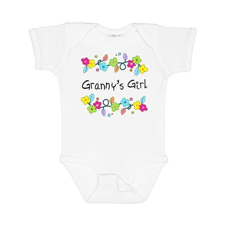 

Inktastic Grannys Girl- Bright Flowers Gift Baby Girl Bodysuit