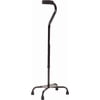 DMI Adjustable Large Base Quad Cane, Black