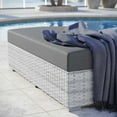thumbnail image 6 of Modway Convene Outdoor Patio Rectangular Ottoman in Light Gray Charcoal, 6 of 6