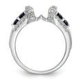 thumbnail image 2 of Rag Jewels 2.40 Ct Round Cut Sapphire & Diamond Engagement Wedding Christmas Enhancer Wrap Guard Ring 14K White Gold Plated 925 Sterling Silver For Women's -4.5, 2 of 5