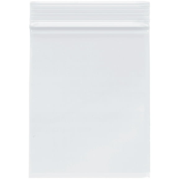 Plymor 4" x 5" (Pack of 200), 2 Mil Zipper Reclosable Plastic Bags