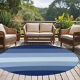 thumbnail image 4 of Navy Blue Round Rugs for Living Room 6ft Ombre Stripe Non Slip Circle Rug Washable Low-Profile Indoor Carpet for Bedroom, Dining Room, Bathroom, 4 of 9