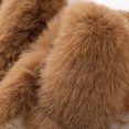 thumbnail image 5 of UTSJKR Women's Plaid Faux Fur Trim Cape Poncho, Winter Warm Open Front Shawl Coat, Pearl Decor Loose Outerwear for Party Daily Occasion Brown, 5 of 8