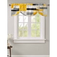 thumbnail image 2 of Tie Up Valance Curtain for Kitchen,Vintage Yellow White Black Graffiti Rod Pocket Short Curtains Adjustable Tie-Up Shade Valances,Abstract Color Blocks Window Treatment for Bathroom Living Room, 2 of 8