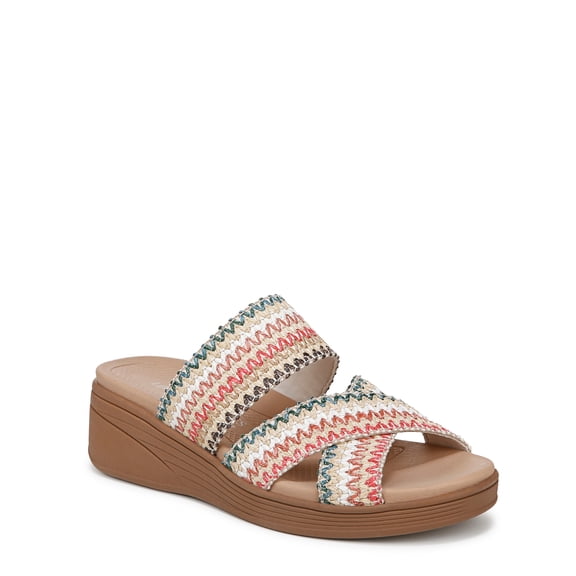 BZees For Lifestride Womens Fiona Wedge Sandal - Medium & Wide Width