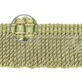 thumbnail image 2 of 3" (7.5cm) Fancy Solid Woven Gimp Header Satiny Bullion Fringe Trim # BFS3WVN,, Beige Green #L47 (Beige Olive Green) Sold By The Yard (36"/3 ft/0.9m), 2 of 2
