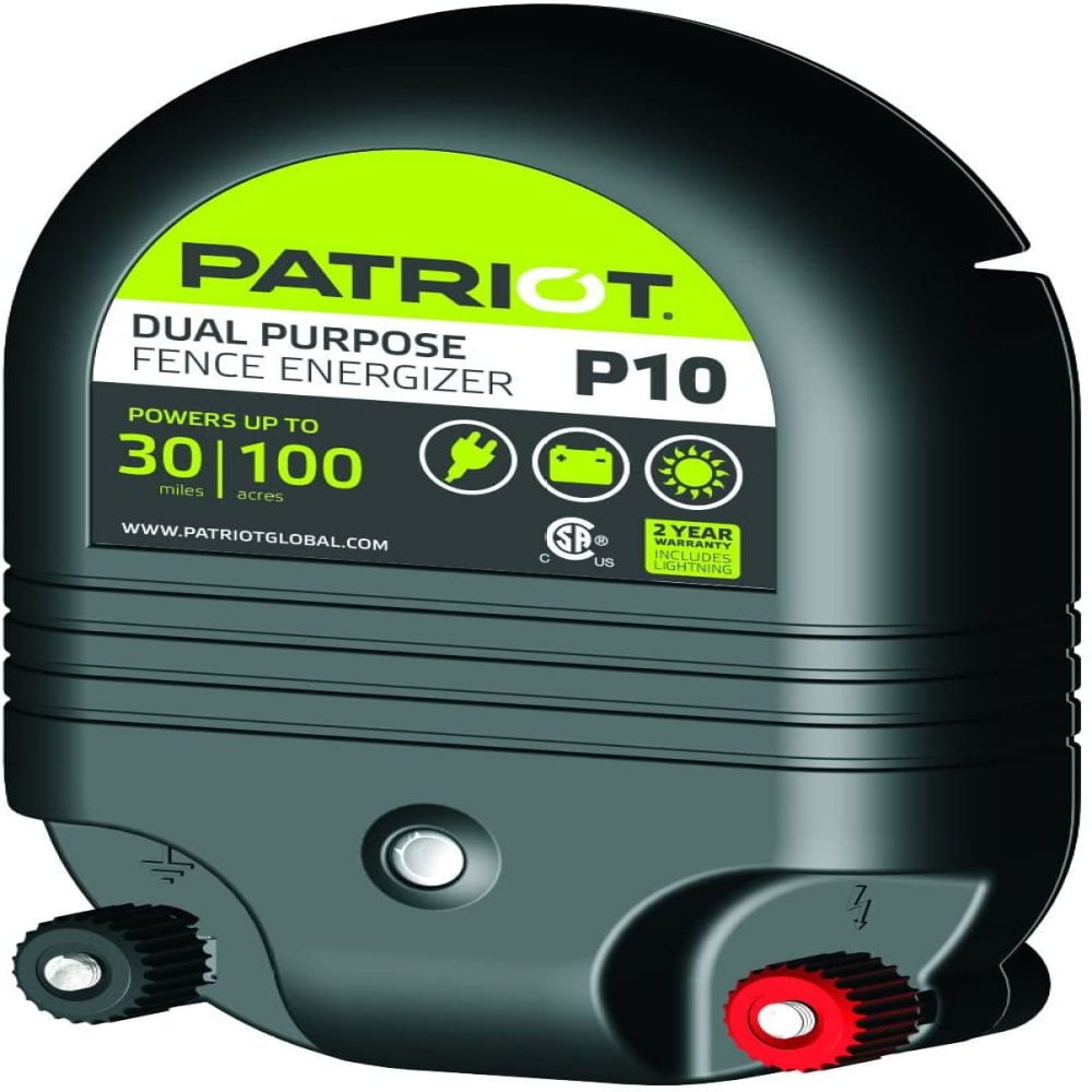Patriot P10 Dual Purpose Electric Fence Energizer 1.0 Joule