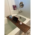 thumbnail image 2 of Stumps Custom Wood Handcrafted Solid Walnut Bathtub Tray - Luxurious Bath Accessory for Relaxation and Self-Care 45-46 Inches Length x 6-9 Inches Width Tablet Slot, 2 of 5