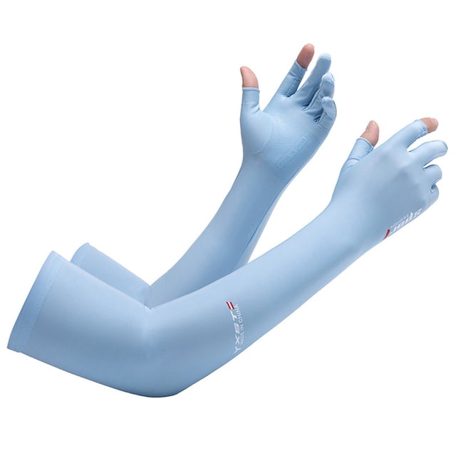 xiaxaixu Manches de Protection Solaire à Imprimé Lettre d'Été avec Doigts Ouverts