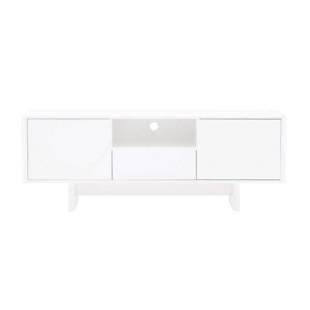 Ella 59" TV Stand in White made from Engineered Wood
