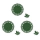 thumbnail image 1 of Injueey Mantel individual y juego de manteles individuales con diseño de copos de nieve, color verde, ligeros, ideales para Navidad, Pascua y Mostrada planta verde 6 piezas, 1 of 5
