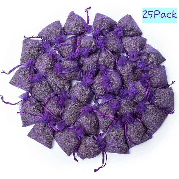 25 Pack Lavender Sachets Bags Trianu French Lavender Sachets for