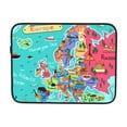 thumbnail image 7 of Cartoon Map of Europe 13 inch Portable Laptop Sleeve Compatible with MacBook Air Notebook Computer Case for Men Women College School Students, 7 of 7