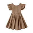 thumbnail image 2 of Vestido Dutebare para niña pequeña, algodón y lino, sin volantes, 2 of 5