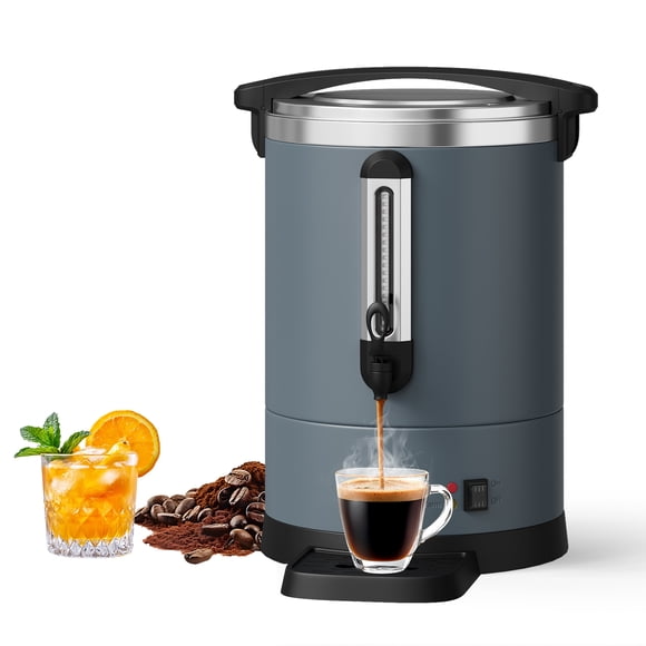 100 Tazas de Café Urn, Cafetera Comercial de Doble Pared de 14 L/3.8 gal para Buffet, Catering, Reunión de Boda, Dispensador de Café Caliente de Gran Capacidad, Urn de Agua Caliente de Acero
