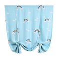 thumbnail image 1 of Barra de cortinas Blackout para cortinas Rod Pocket Blackout Cortina Tie Up Shade ajustable para baño Rainbow_Blue Rainbow_Blue Magideal Barra de cortinas Blackout para cortinas, 1 of 7