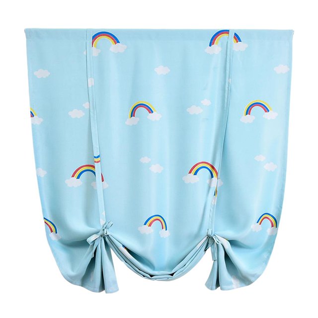 Barra de cortinas Blackout para cortinas Rod Pocket Blackout Cortina Tie Up Shade ajustable para baño Rainbow_Blue Rainbow_Blue Magideal Barra de cortinas Blackout para cortinas