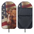 thumbnail image 6 of POLERO American Flag Horse Design Car Seat Cover Protector, Suitable for Van Bucket Seat Truck Seat, Terry Cloth Car Seat Cover for Cars Trucks, 6 of 7