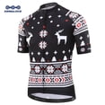 thumbnail image 2 of Camiseta de ciclismo KEMALOCE antiarrugas negra de manga corta para Navidad, nueva ropa de ciclismo, ropa retro de secado rápido para ciclistas profesionales, 2 of 5