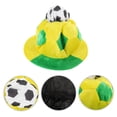 thumbnail image 4 of KAKOWELY Sombrero de animadora de fútbol, accesorio de disfraz, divertido sombrero con temática de fútbol (Brasil), 4 of 4