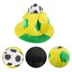 thumbnail image 4 of KAKOWELY Sombrero de animadora de fútbol, accesorio de disfraz, divertido sombrero con temática de fútbol (Brasil), 4 of 4